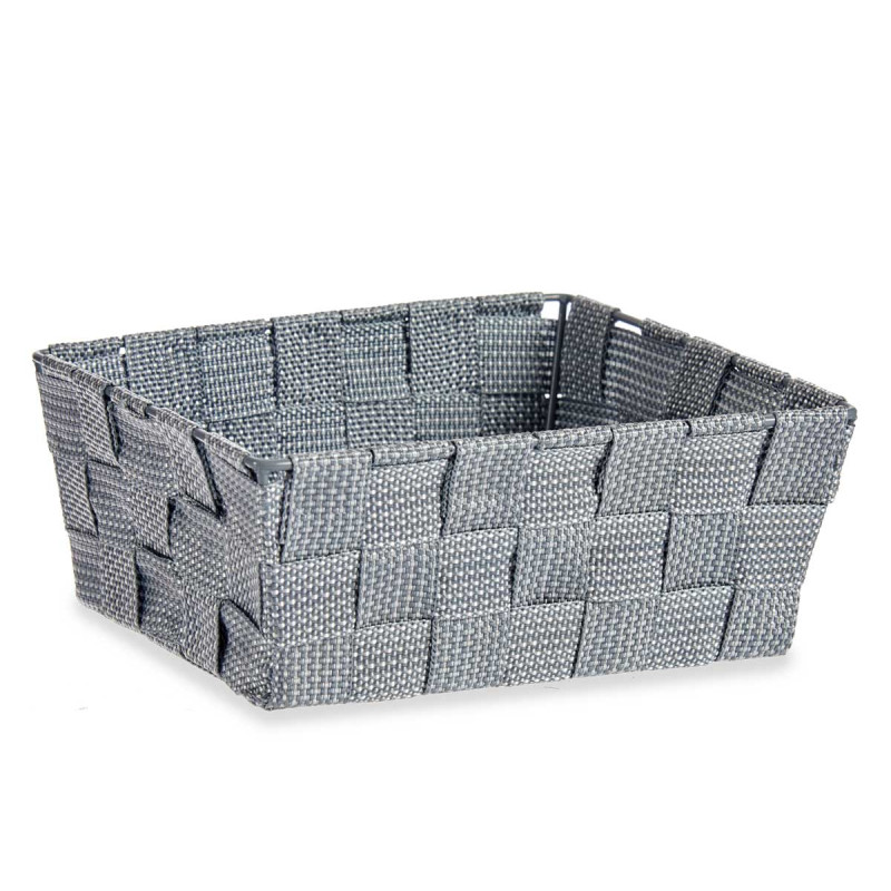 CESTA RECTANGULAR SEM ASAS 17CM CINZA