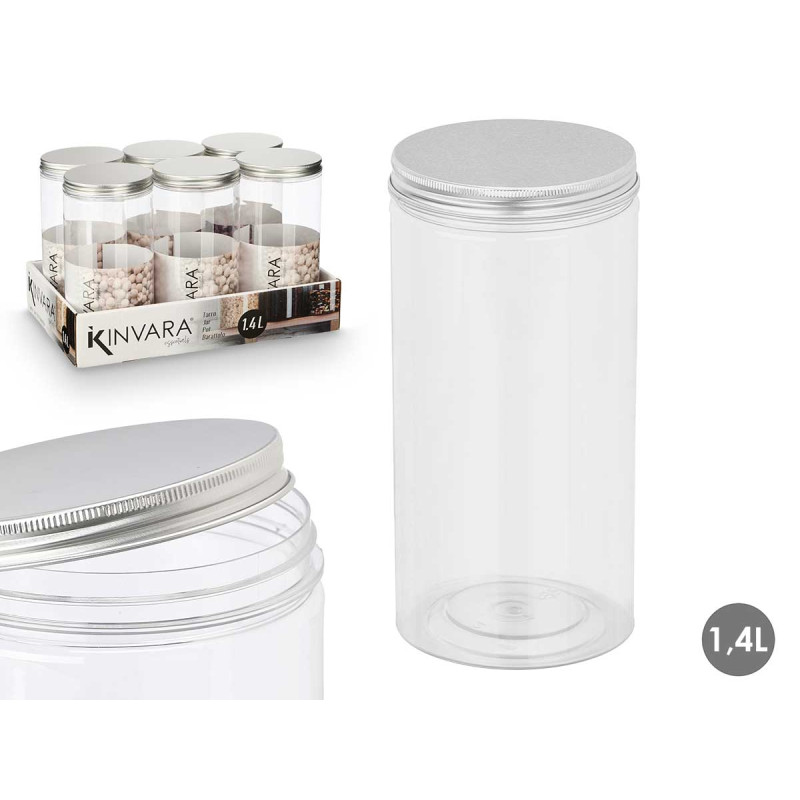 POT EN PET COUVERCLE ALUMINIUM 1,4L