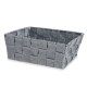FABRIC BOX RECT WITHOUT HANDLE 17CM GREY