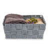 FABRIC BOX RECT WITHOUT HANDLE 17CM GREY