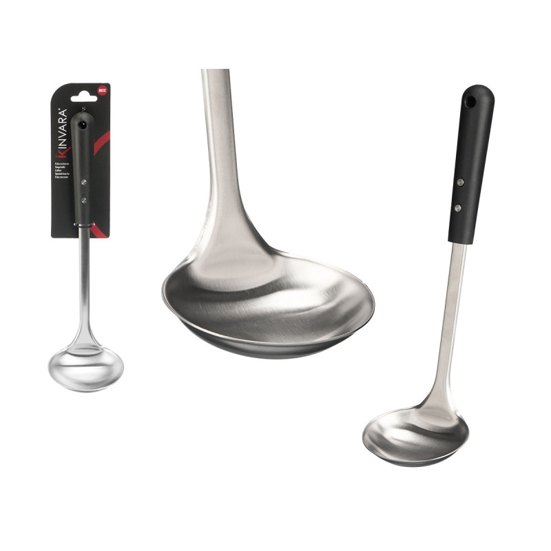 SPATULE LOUCHE MANCHE DOUCE NOIR MAT