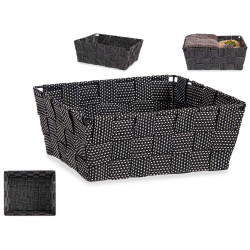 FABRIC BOX RECT WITHOUT HANDLE 17CM BLACK