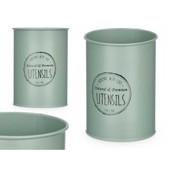 SUPORTE PARA UTENSILIOS EM AÇO VERDE MENTA