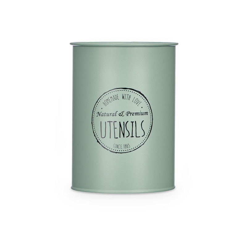 PORTE-USTENSILES EN ACIER VERT MENTHE