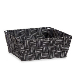 FABRIC BOX RECT WITHOUT HANDLE 17CM BLACK