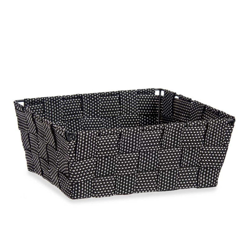 CESTA RECTANGULAR SEM ASAS 17CM PRETA