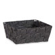 CESTA RECTANGULAR SEM ASAS 17CM PRETA