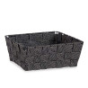 FABRIC BOX RECT WITHOUT HANDLE 17CM BLACK