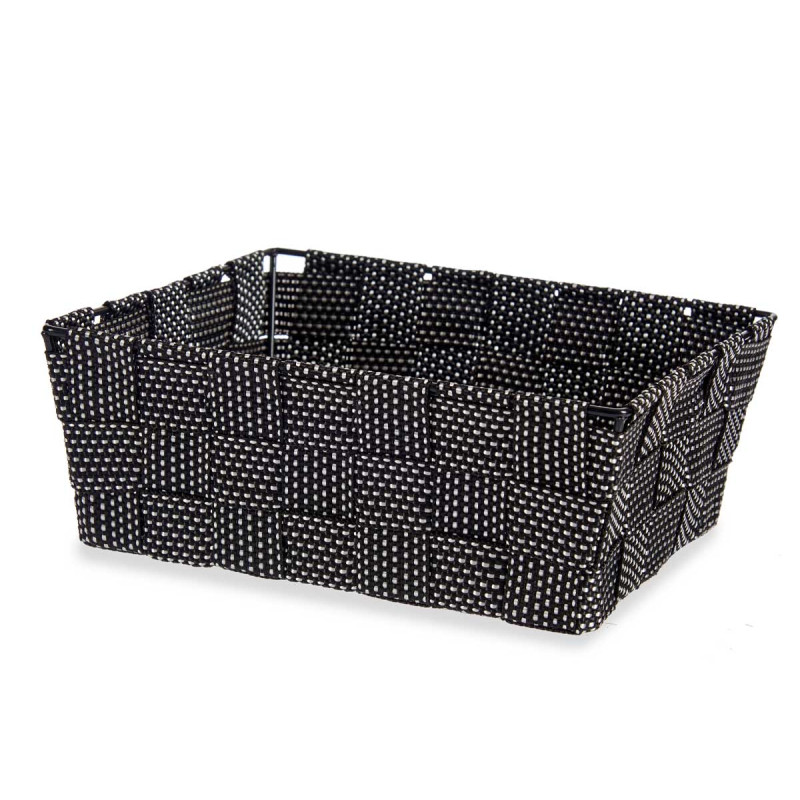 FABRIC BOX RECT WITHOUT HANDLE 17CM BLACK