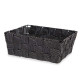 CESTA RECTANGULAR SEM ASAS 17CM PRETA