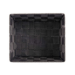FABRIC BOX RECT WITHOUT HANDLE 17CM BLACK
