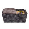 FABRIC BOX RECT WITHOUT HANDLE 17CM BLACK