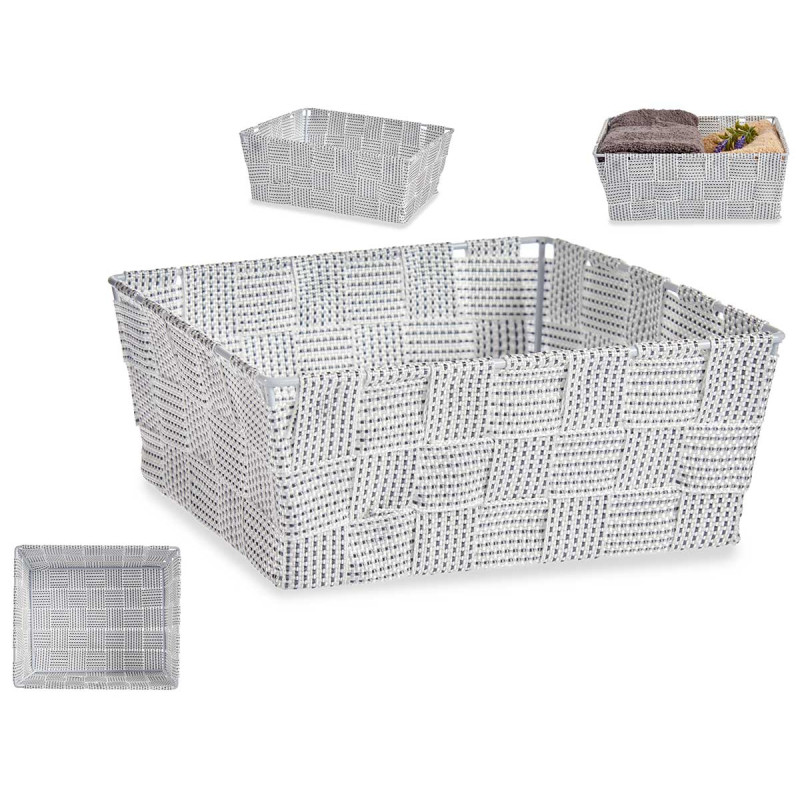 CESTA RECTANGULAR SEM ASAS 17CM BRANCO