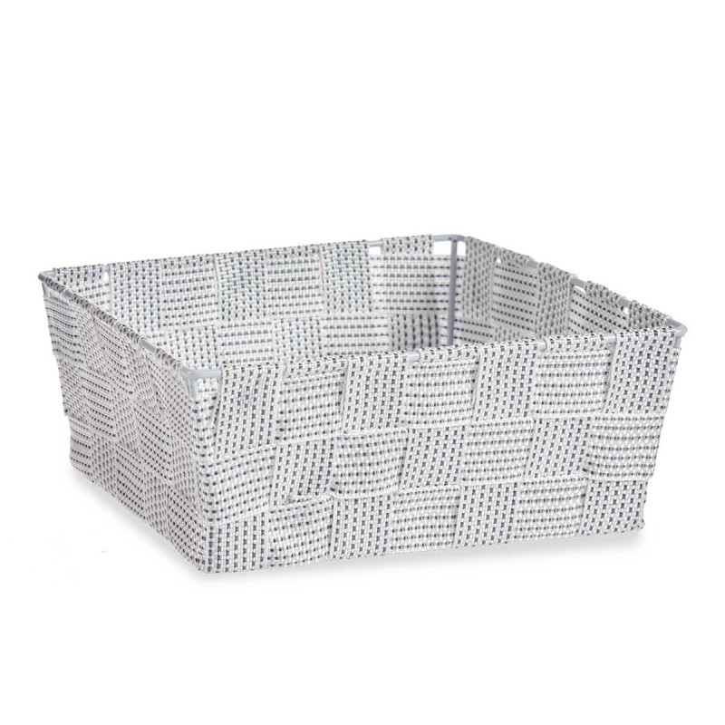 CESTA TELA RECT SIN ASAS 17CM BLANCO