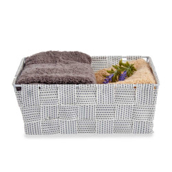 FABRIC BOX RECT WITHOUT HANDLE 17CM WHITE