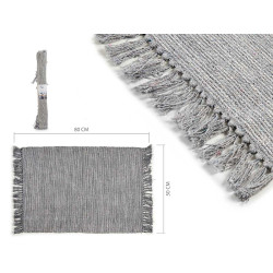 TAPPETO DI COTONE GRIGIO 50X80CM