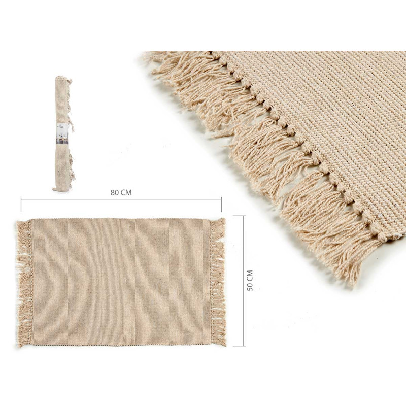 ALFOMBRA ALGODON NATURAL 50X80CM