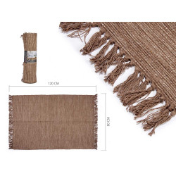 ALFOMBRA DE ALGODON MARRON 80X120CM