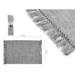 TAPPETO DI COTONE GRIGIO 80X120 CM
