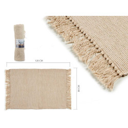 ALFOMBRA DE ALGODON NATURAL 80X120CM