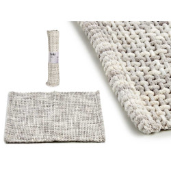 GREY KNITTED CARPET 50X80CM 