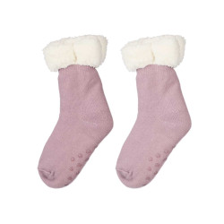 CALCETIN SHERPA INFANTIL LILA CLARO