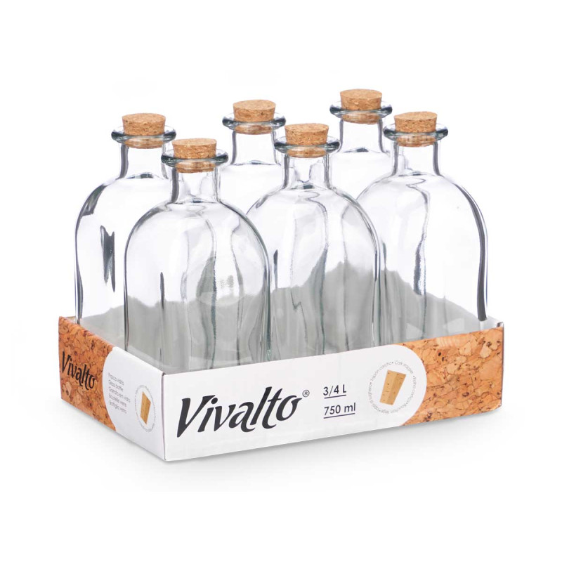 FRASQUE VERRE 750 ML COUVERCLE LIEGE