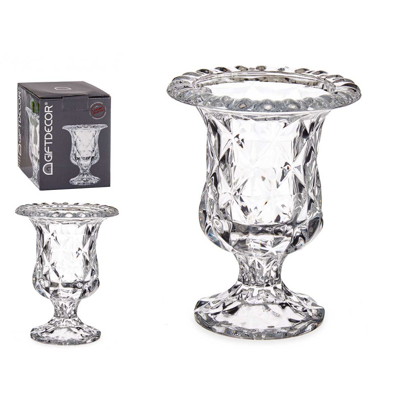 CALICE VETRO 14,5CM ROMBI