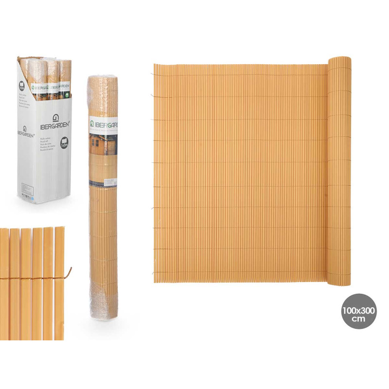 ROLLO CAÑIZO VALLA BAMBU PVC