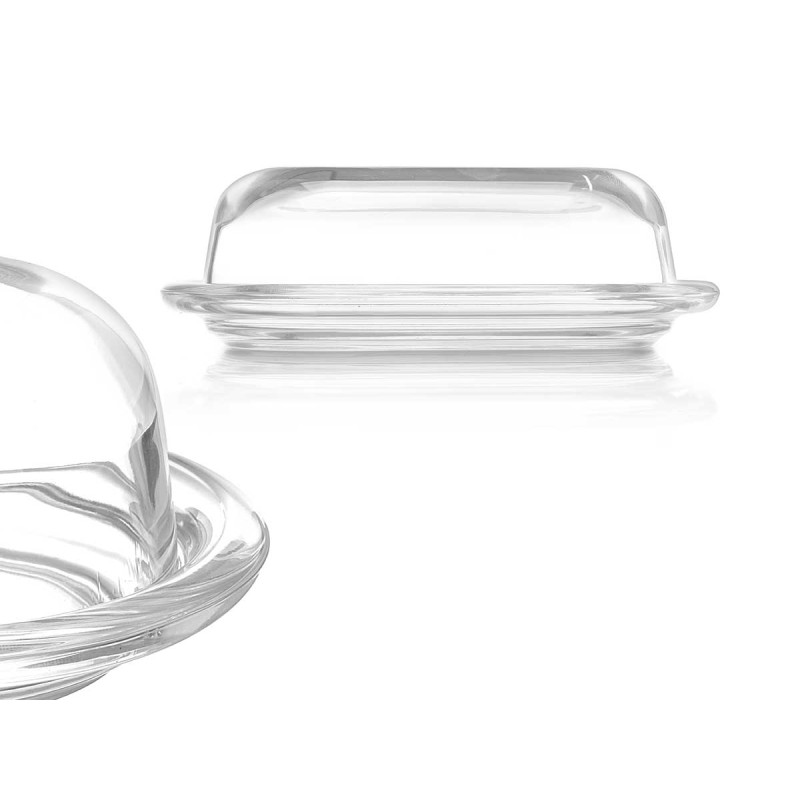 BEURRIER EN VERRE LISSE 