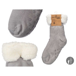MEIAS EM SHERPA PARA CRIANÇAS CINZENTO CLARO