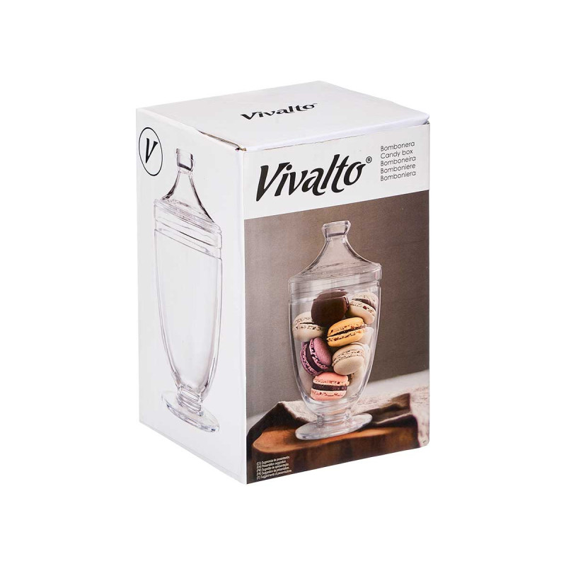 CANDY BOX GLASS LID LARGE