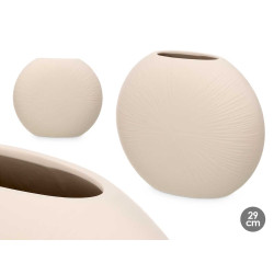 VASO CERAMICA FORMATO CIRCULAR 29CM BEGE