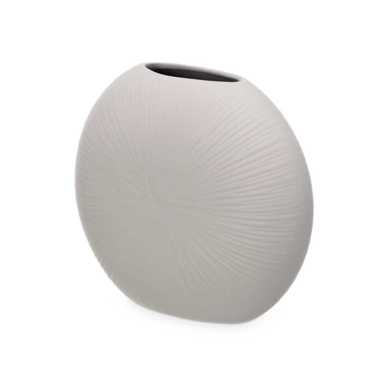 VASO CERAMICA FORMATO CIRCULAR 29CM CINZENTO