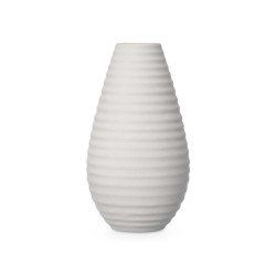 CERAMIC VASE HORIZONTAL STRIPE 33CM GREY