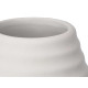 VASO CERAMICA RISCAS HORIZONTAIS 33CM CINZENTO