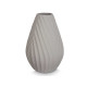 CERAMIC VASE DIAGONAL STRIPE 31CM GREY
