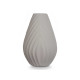 VASE CERAMIQUE RAYURE DIAGONALE 31CM GRIS