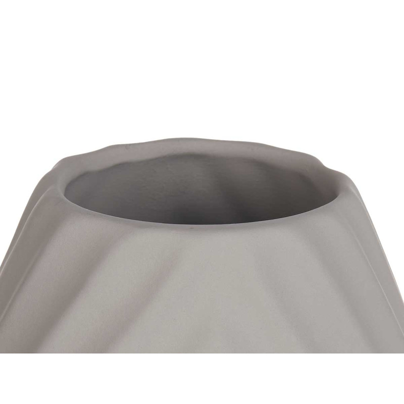 CERAMIC VASE DIAGONAL STRIPE 31CM GREY