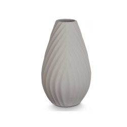 CERAMIC VASE DIAGONAL STRIPE 41CM GREY