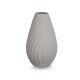 CERAMIC VASE DIAGONAL STRIPE 41CM GREY