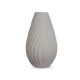 VASE CERAMIQUE RAYURE DIAGONALE 41CM GRIS