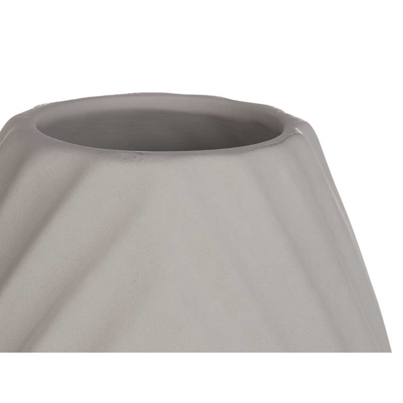 CERAMIC VASE DIAGONAL STRIPE 41CM GREY