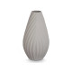 CERAMIC VASE DIAGONAL STRIPE 49CM GREY