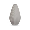VASO CERAMICA RISCAS DIAGONAIS 49CM CINZENTO
