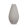 VASO CERAMICA RISCAS DIAGONAIS 49CM CINZENTO