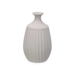 VASO CERAMICA COLLO STRETTO 31CM GRIGIO 