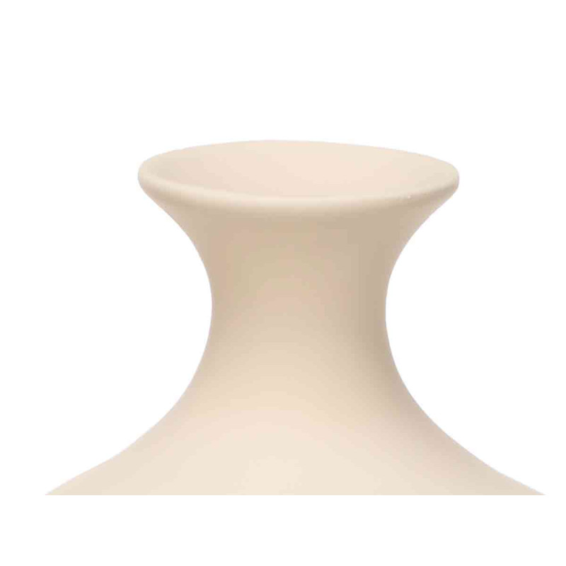 VASE CERAMIQUE GOULOT ÉTROIT 39CM BEIGE