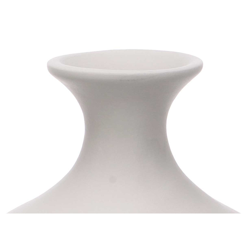 VASE CERAMIQUE GOULOT ÉTROIT 39CM GRIS