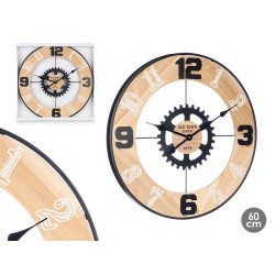 RELOJ PARED ENGRANAJE METAL 60 CM